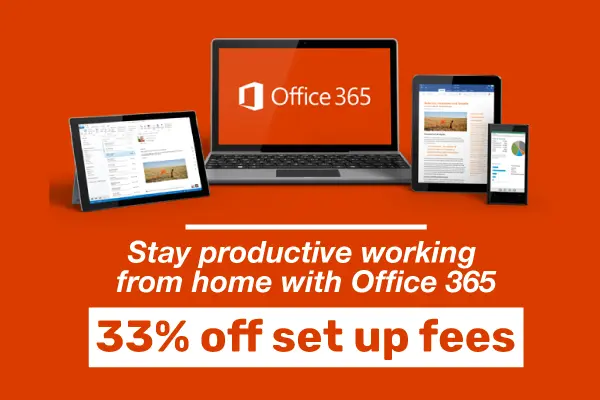 Office 365 – 33% off set up fees